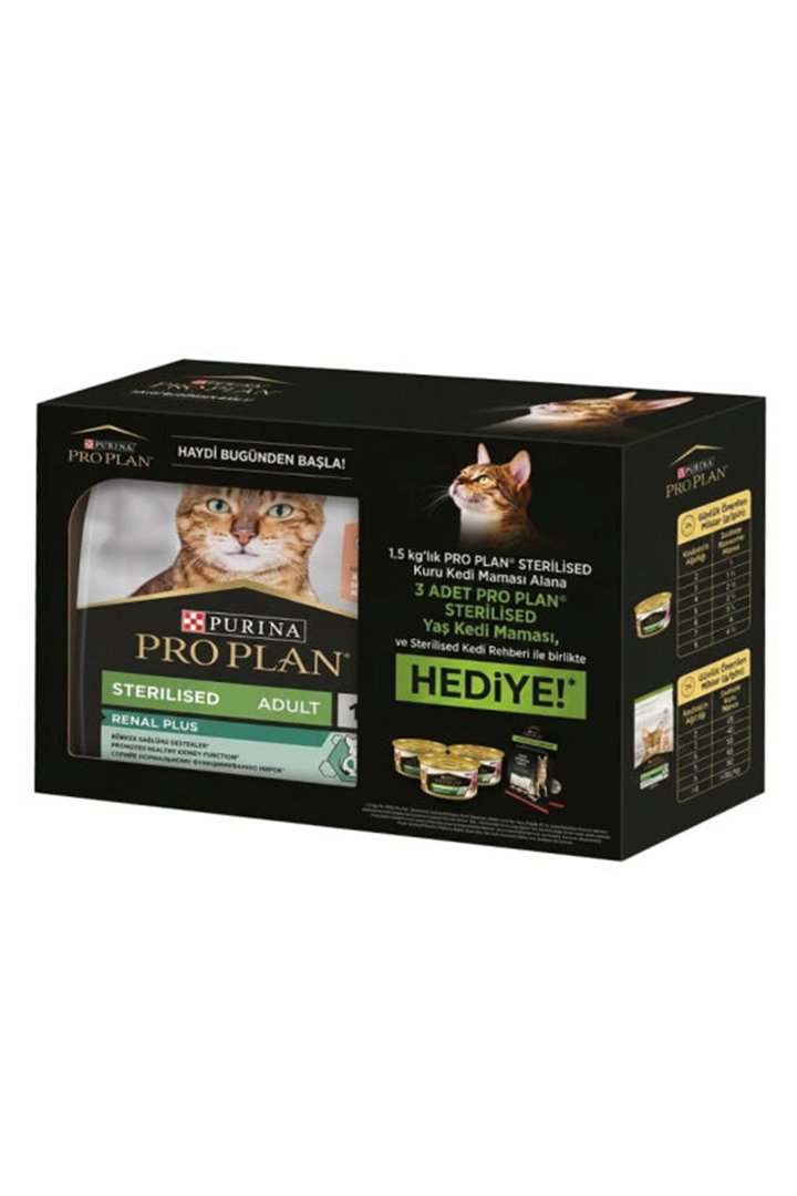 Proplan Kısır Kedi Maması Somonlu 1.5 Kg + Hediye görsel 2