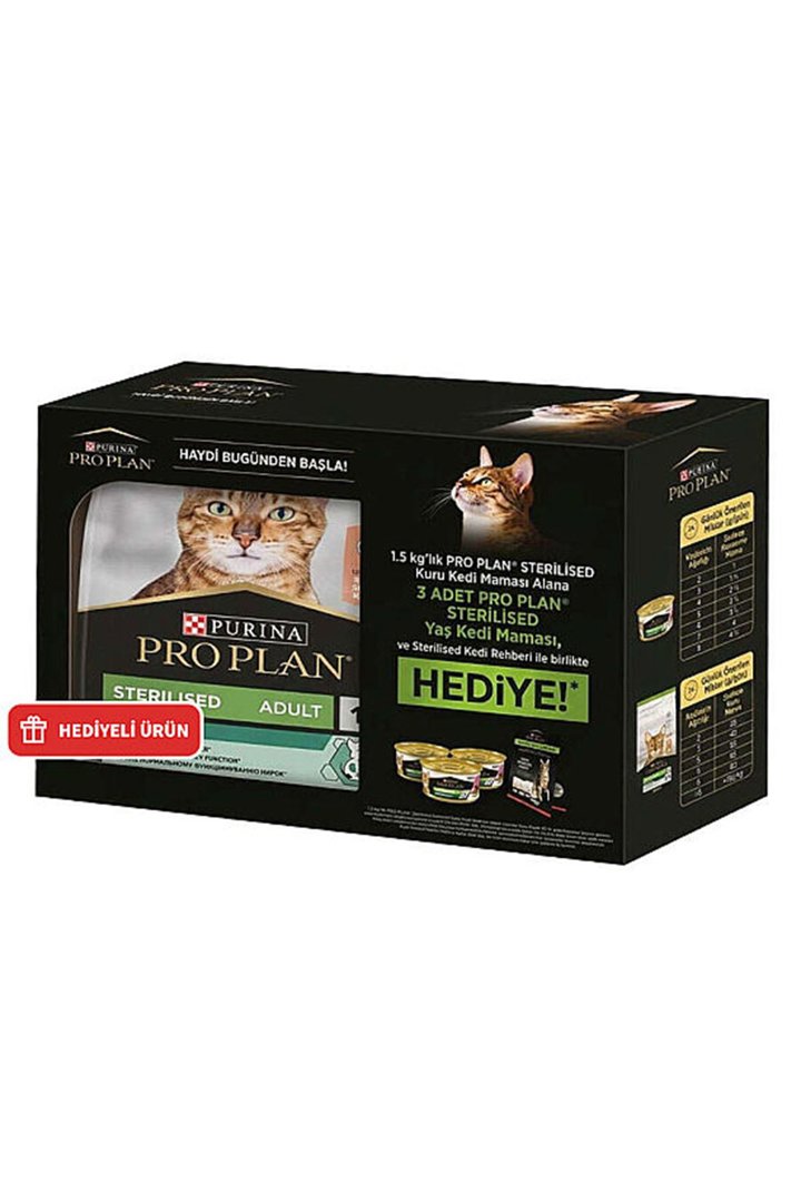 Proplan Kısır Kedi Maması Somonlu 1.5 Kg + Hediye görsel 7