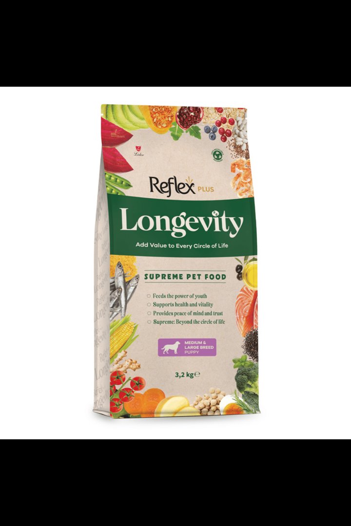 Longevity Yavru Köpek Maması Orta, Büyük Irk 3.2Kg