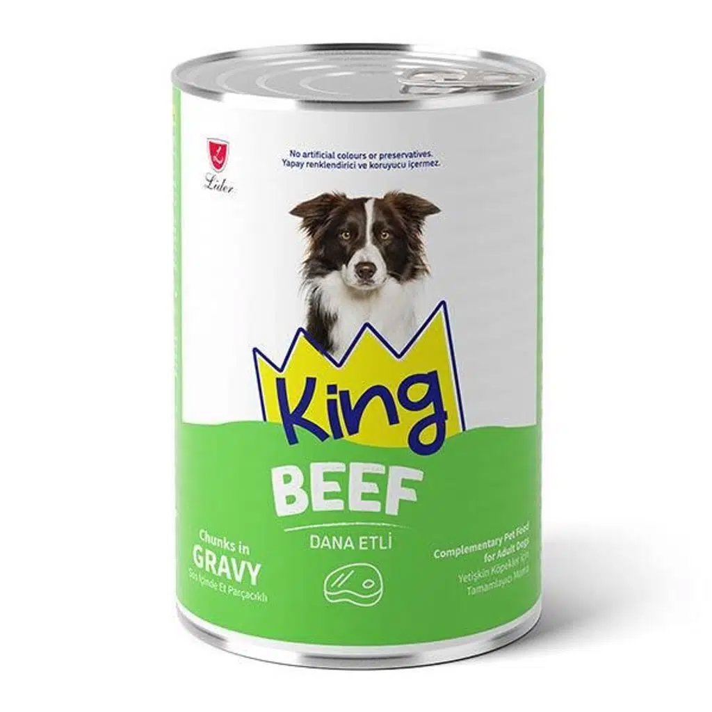 King Köpek Yaş Maması Et Parçacıklı Dana Etli 400G görsel 8