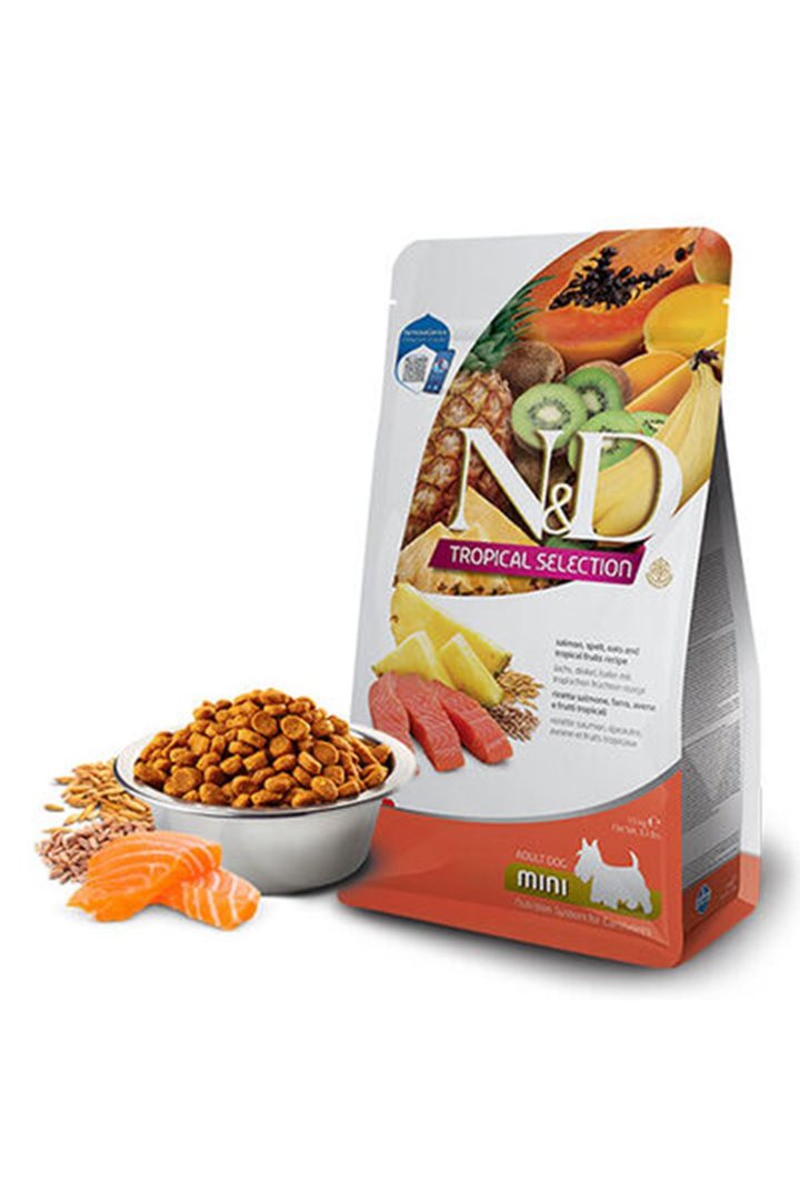 N&D Köpek Maması Somonlu, Tropikal Meyveli  1.5 Kg