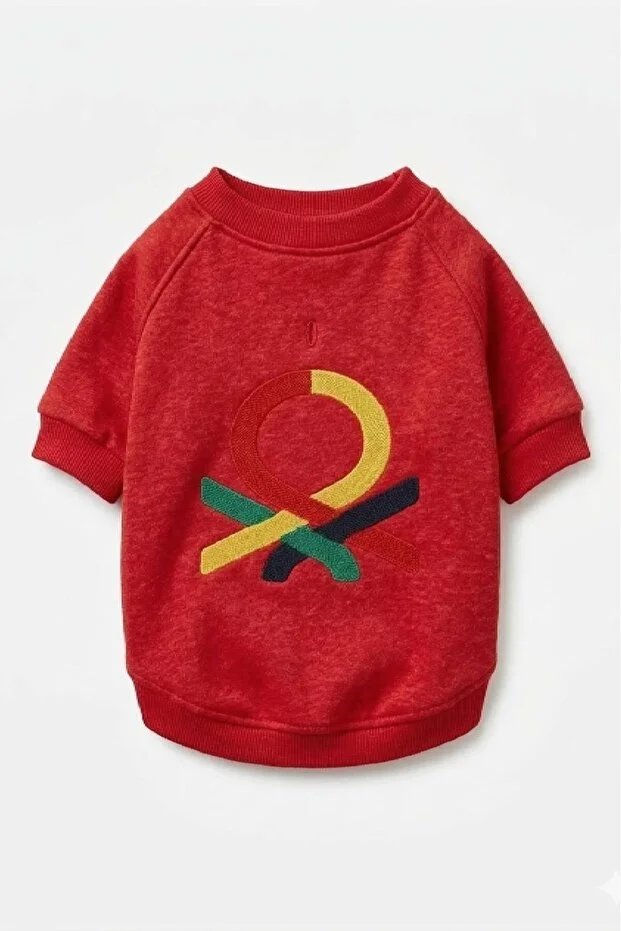 Benetton Sweatshirt Kırmızı (M) görsel 3