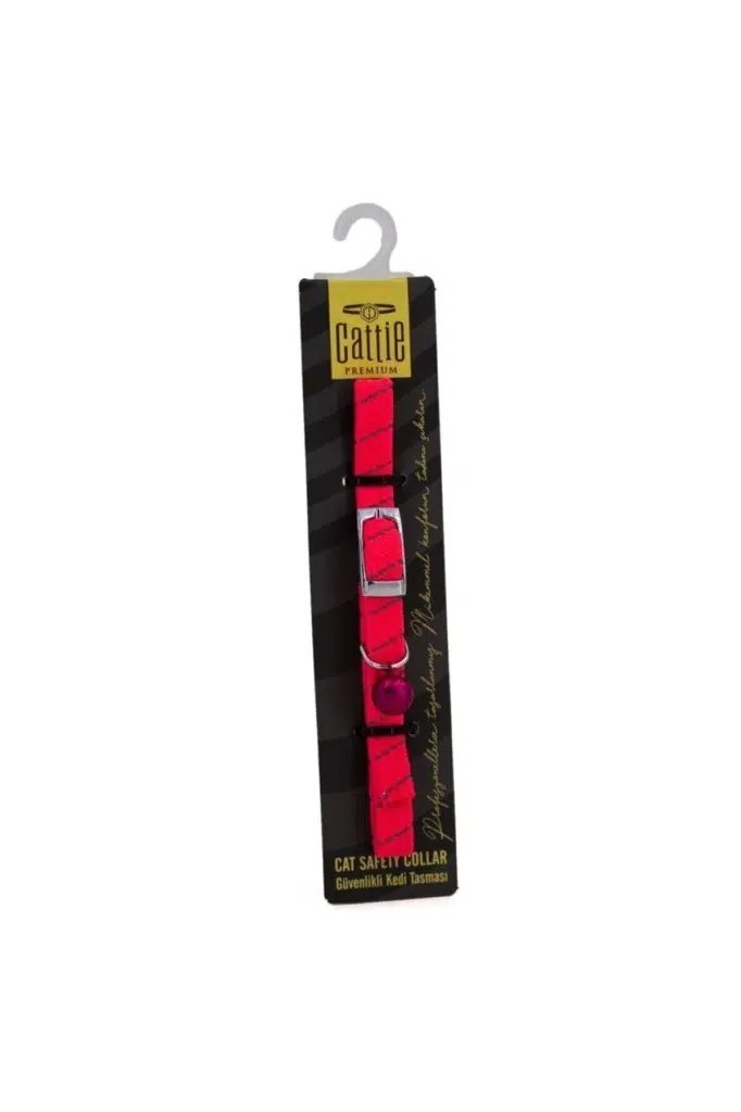 Cattie Kedi Boyun Tasması Lastikli Pembe 20-30 Cm