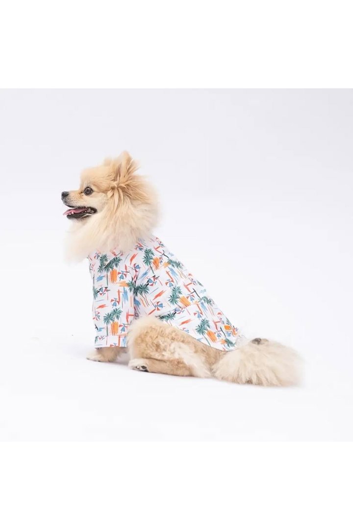 Pawstar Shirt Beach Palmiye Desenli (2XL) görsel 4