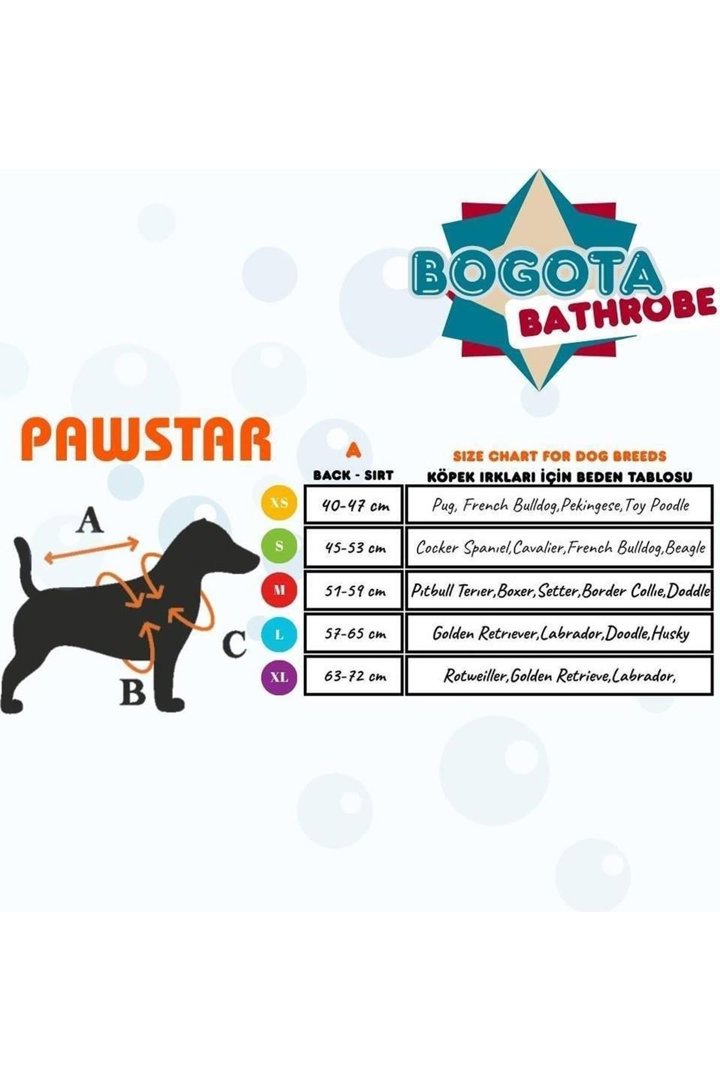 Pawstar Bornoz Mavi (2XL-3XL) görsel 2