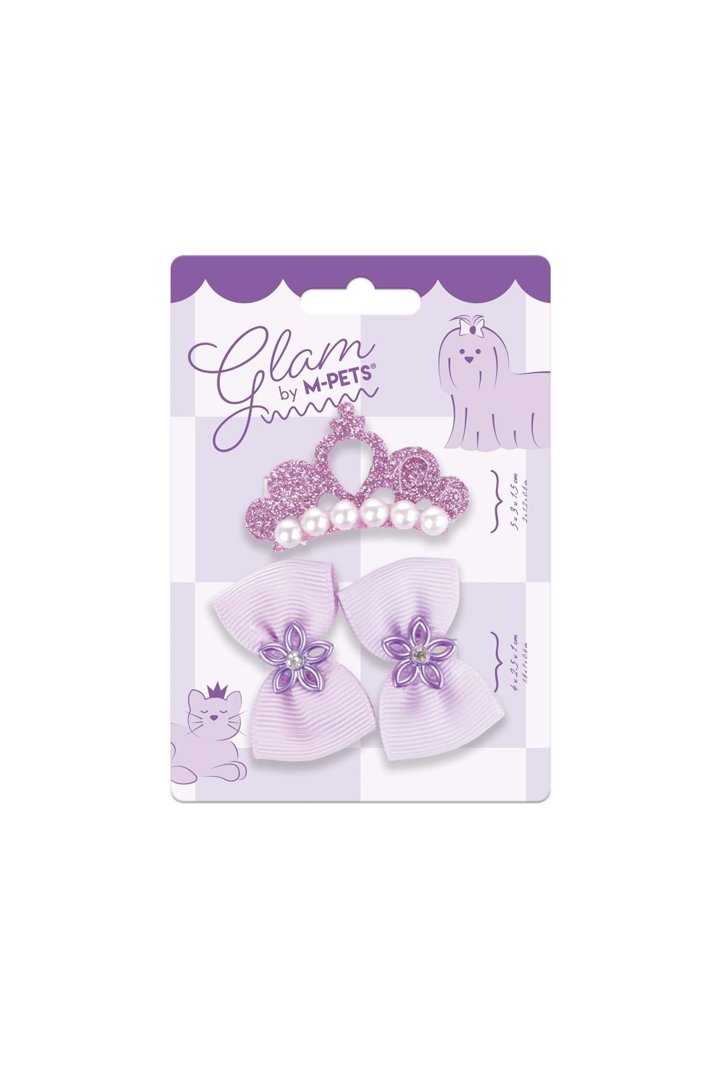 M-Pets Glam Köpekler İçin Toka Mor görsel 3