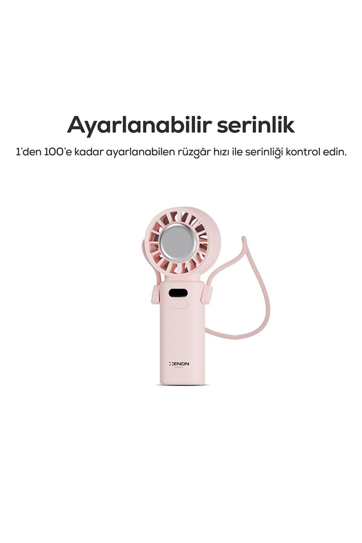 Xenon Taşınabilir El Fanı Pembe görsel 4