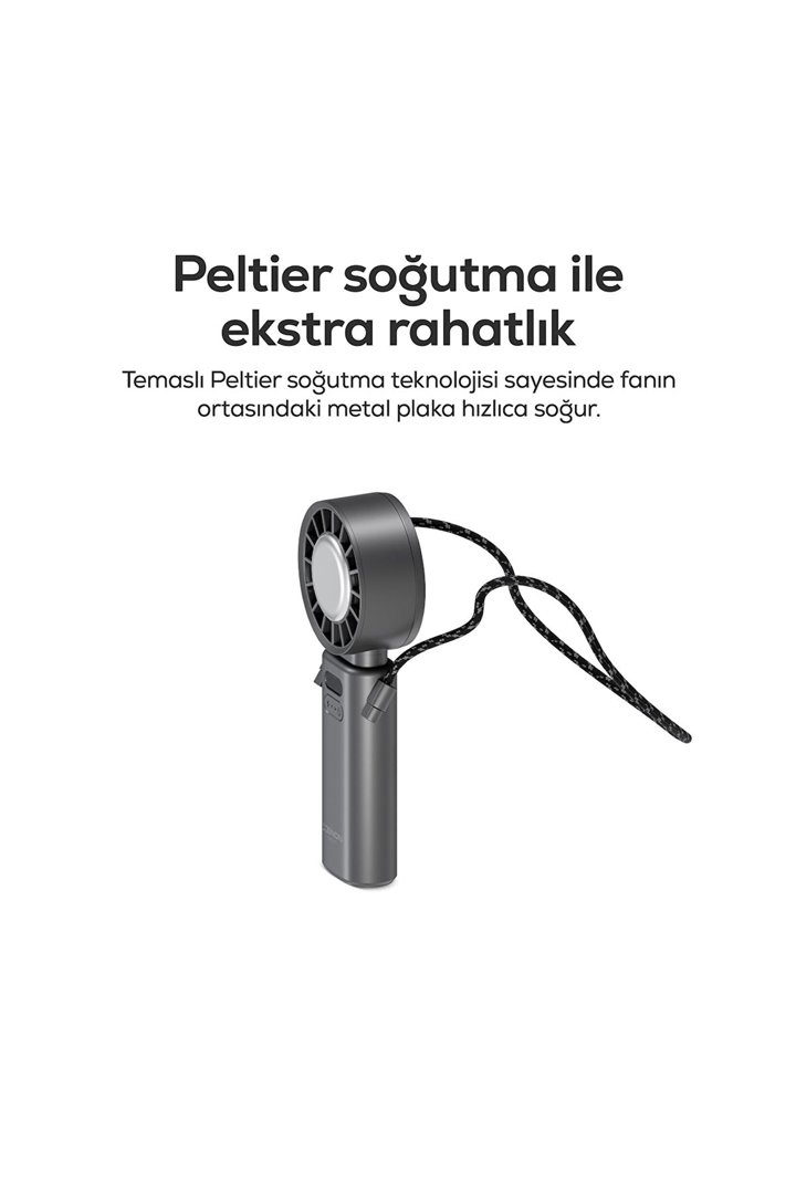 Xenon Taşınabilir El Fanı Gri görsel 2