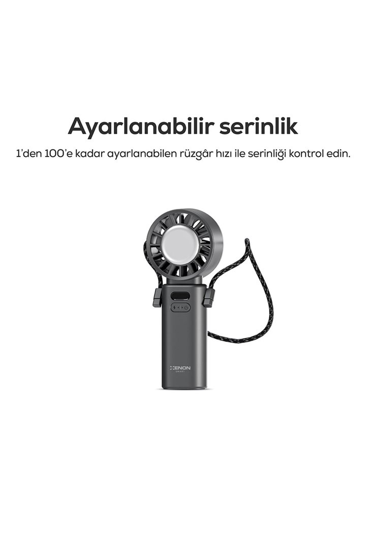 Xenon Taşınabilir El Fanı Gri görsel 4