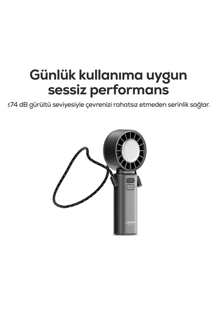 Xenon Taşınabilir El Fanı Gri görsel 3