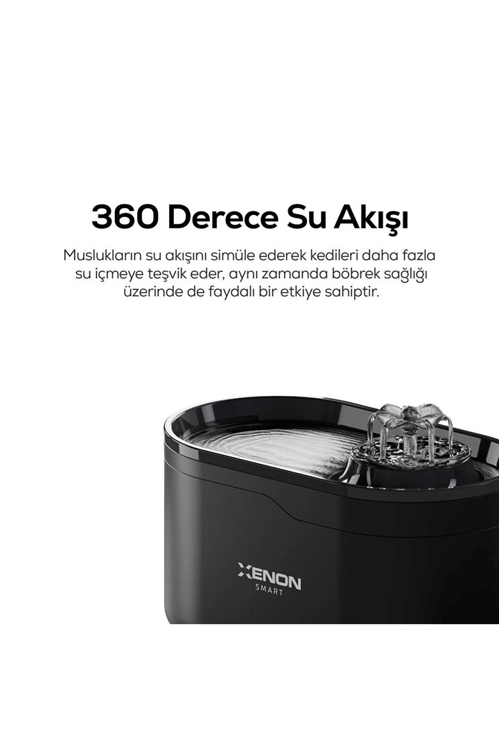 Xenon Akıllı Su Çeşmesi Siyah görsel 5