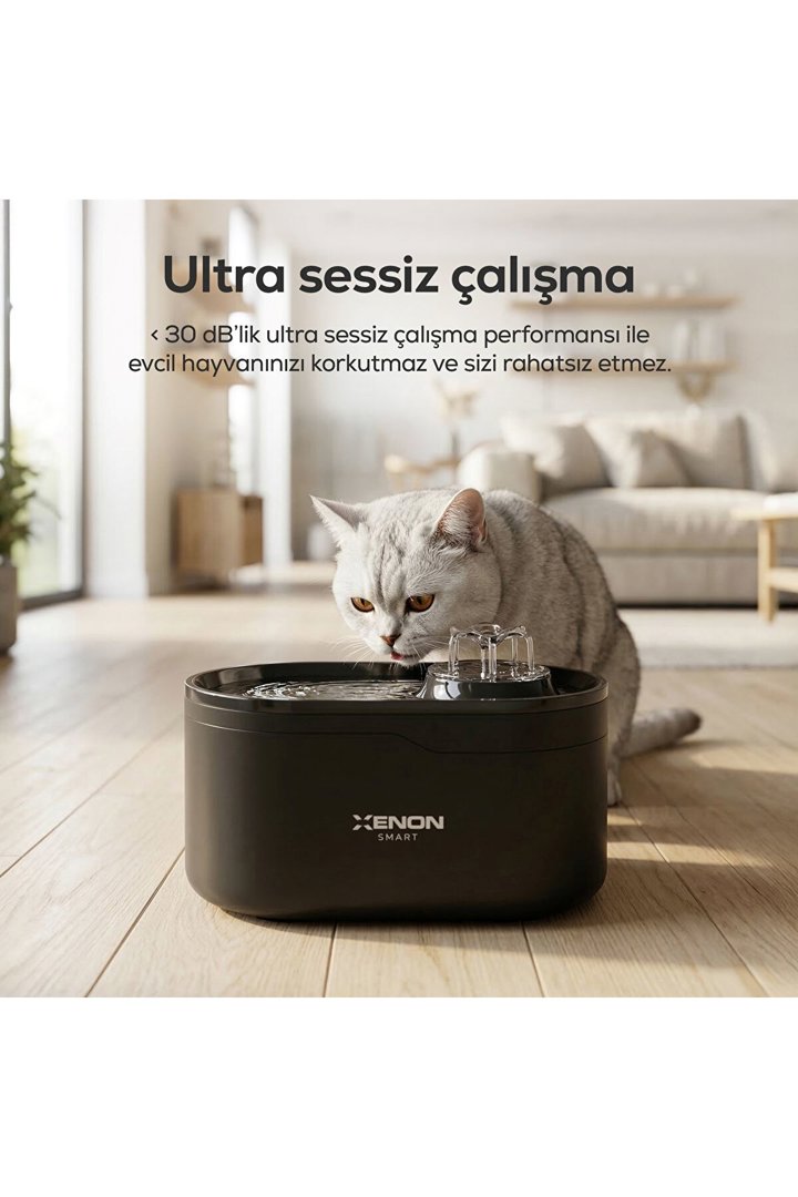 Xenon Akıllı Su Çeşmesi Siyah görsel 3