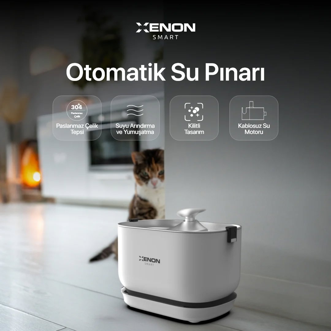 Xenon Otomatik Kablosuz Su Pınarı Bataryalı görsel 2
