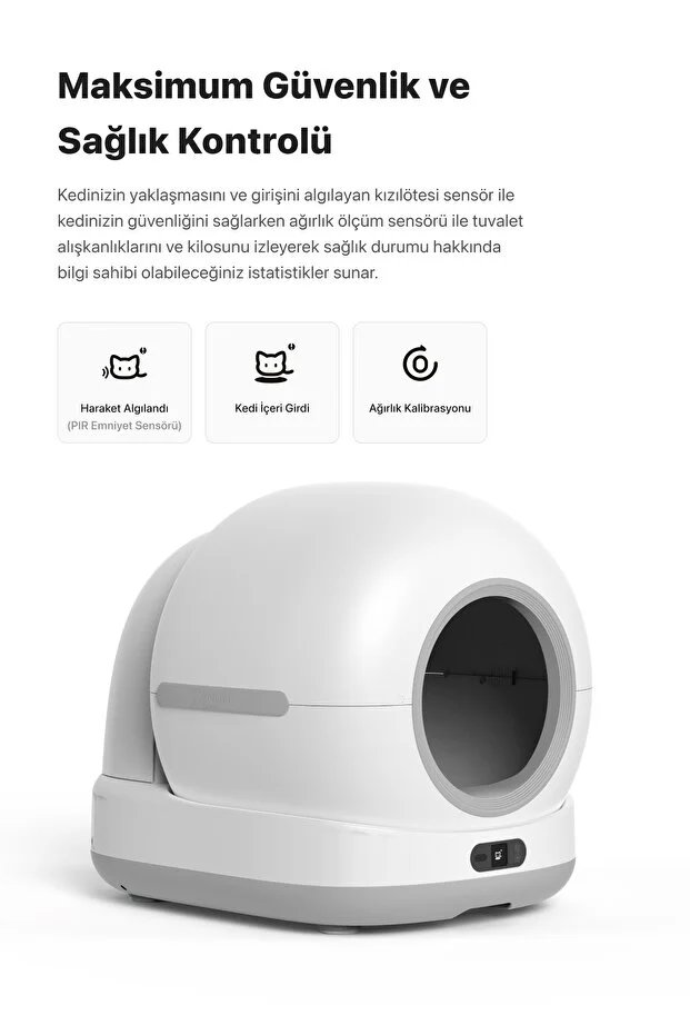 Xenon Otomatik Akıllı Kedi Tuvaleti Kamerasız görsel 6