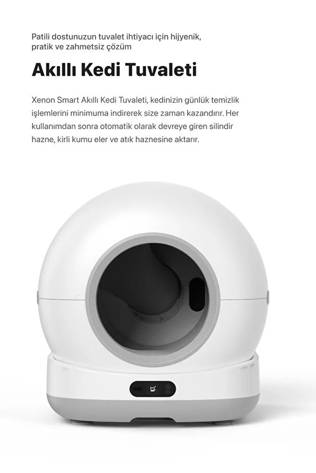 Xenon Otomatik Akıllı Kedi Tuvaleti Kamerasız görsel 4
