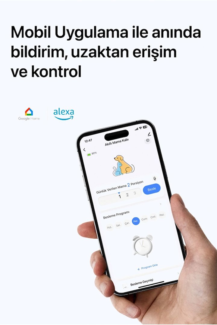 Xenon Akıllı Mama Kabı Beyaz görsel 5