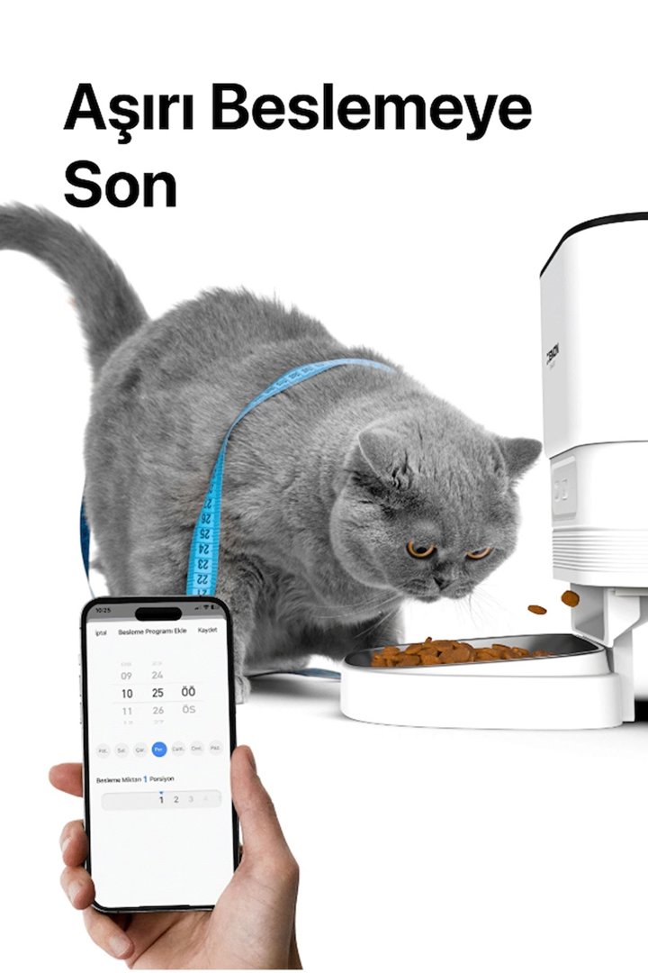 Xenon Akıllı Mama Kabı Beyaz görsel 4
