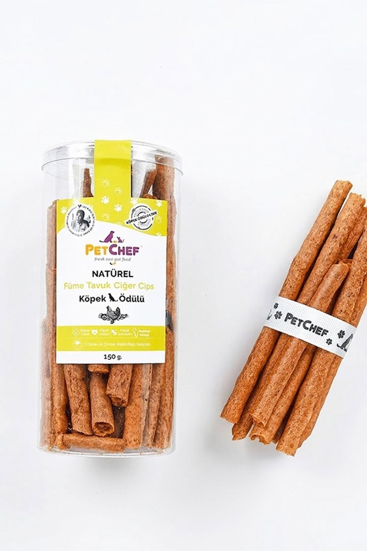 Petchef Köpek Ödül Füme Tavuk Ciğeri Cipsi 150 G
