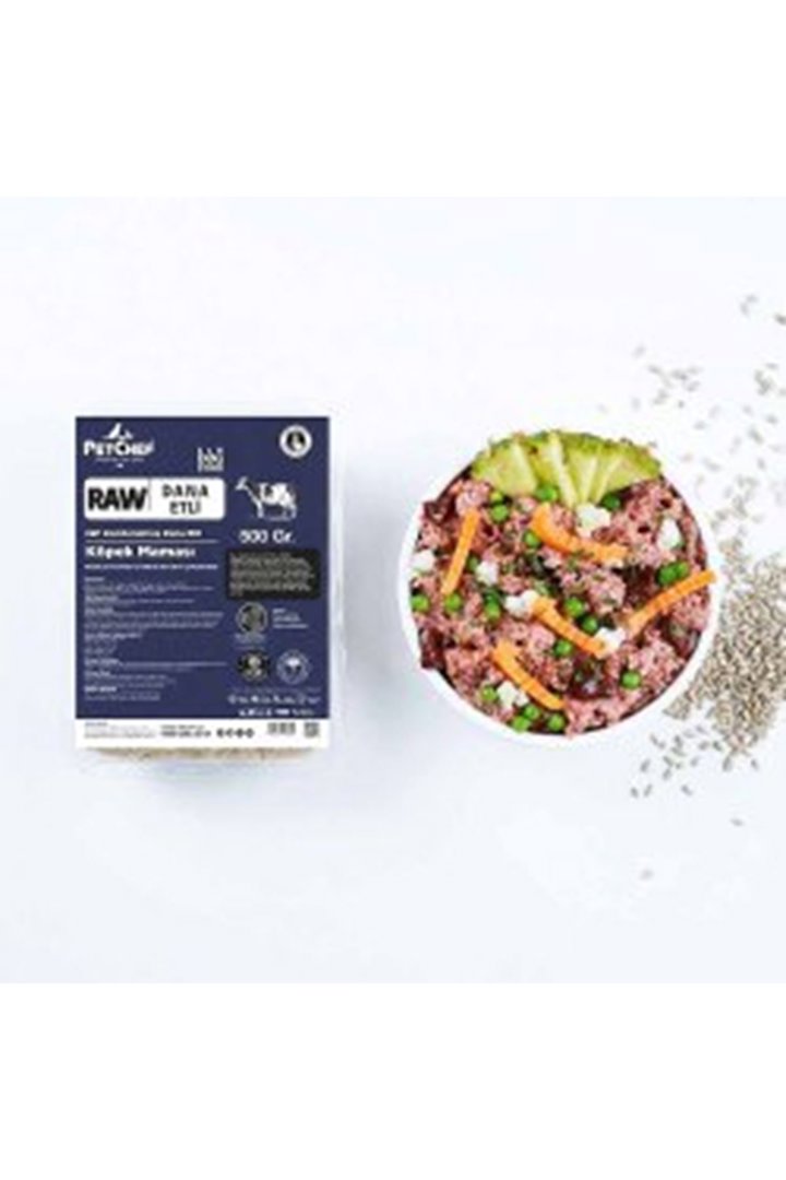Petchef Köpek Mama Küçük Irk Raw Dana Etli 500 G görsel 3