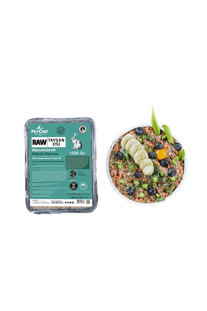 Petchef Köpek Mama Büyük Irk Raw Tavşan Etli 1500G