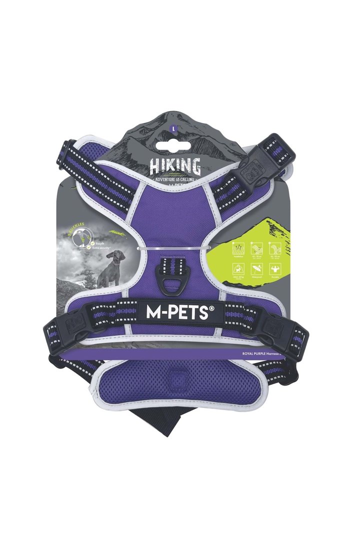 M-Pets Köpek Göğüs Tasma Hiking Reflektör Mor (L) görsel 3