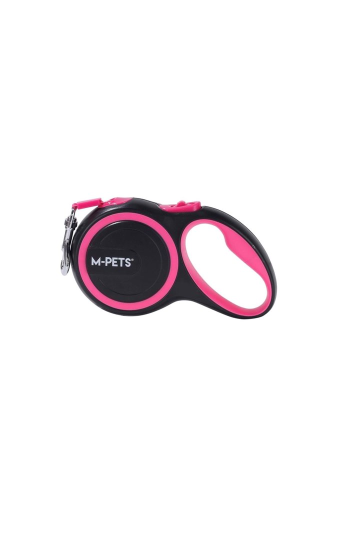 M-Pets Köpek Gezdirme Tasması Otomatik Pembe(M) 5M görsel 4