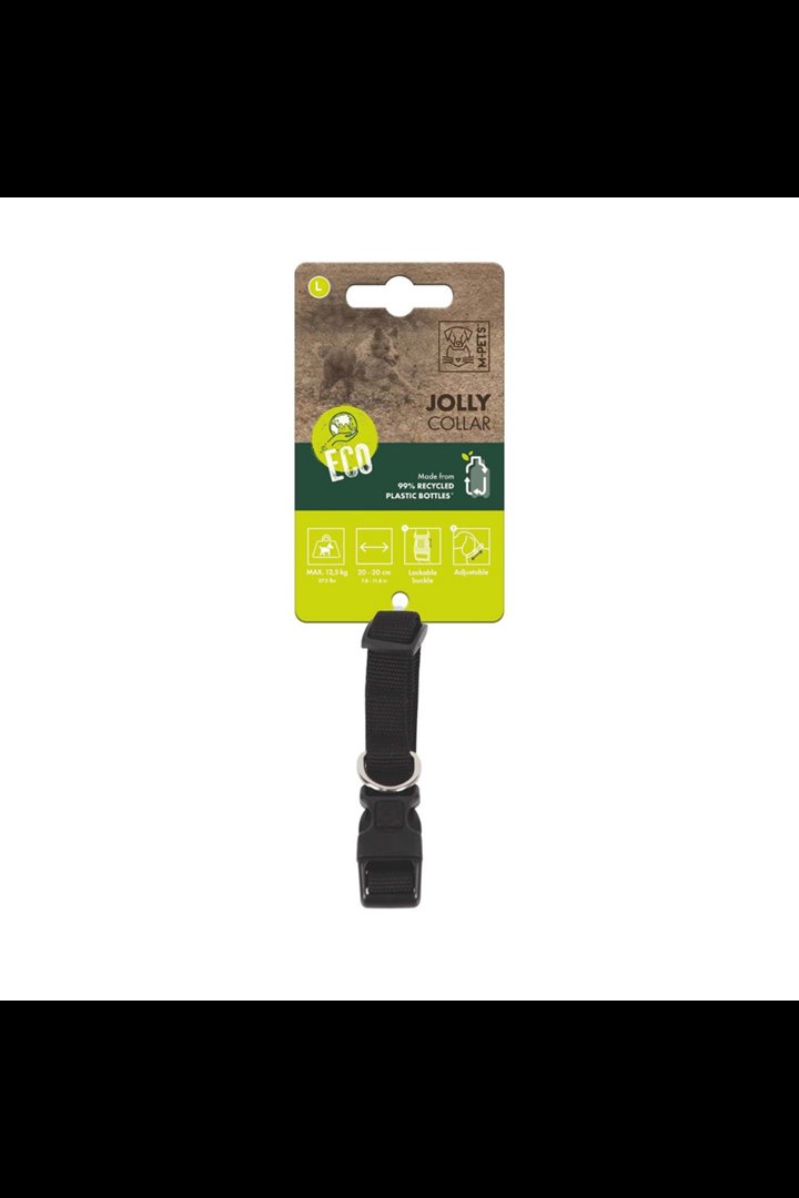M-Pets Köpek Boyun Tasması Jolly Siyah (L) 30-50Cm görsel 2