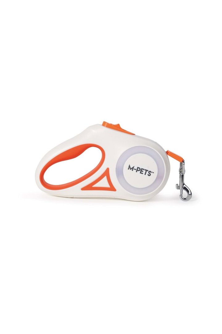 M-Pets Gezdirme Tasma Ledli Otomatik Turuncu(M) 5M görsel 5
