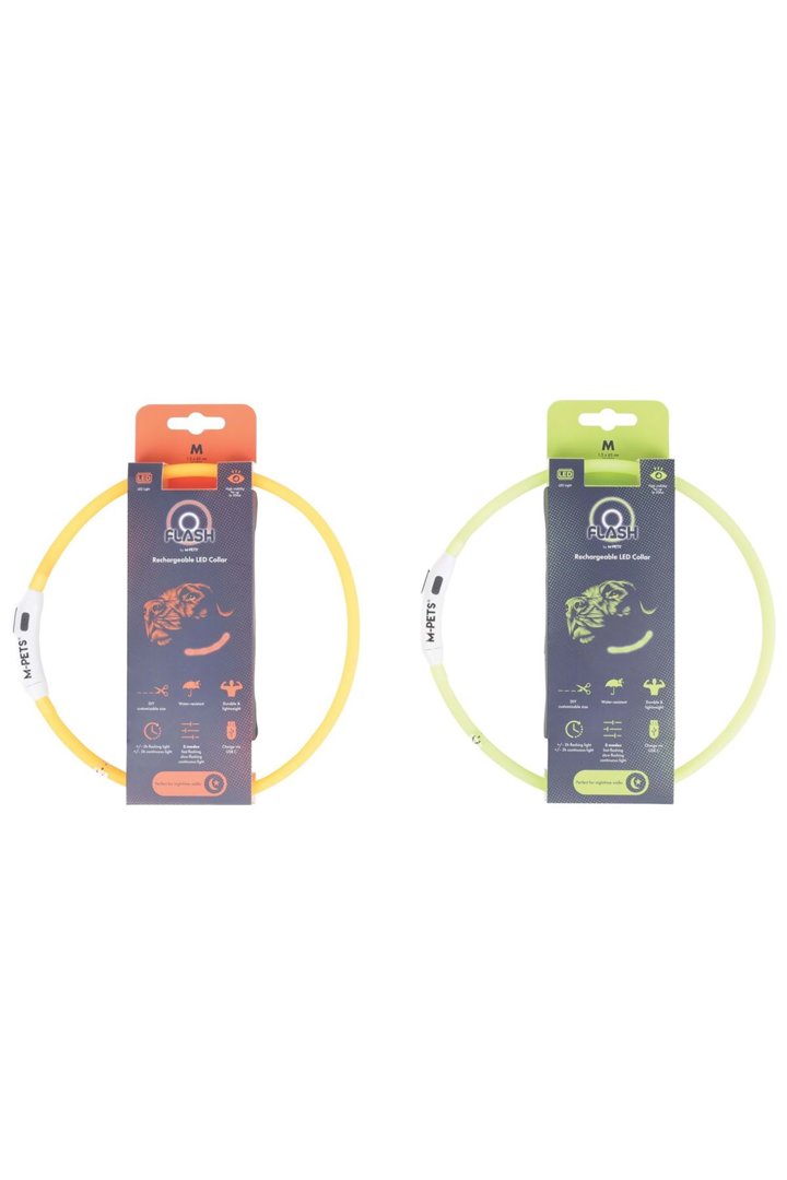 M-Pets Boyun Tasması Flash Ledli Neon Yeşil (M) görsel 3