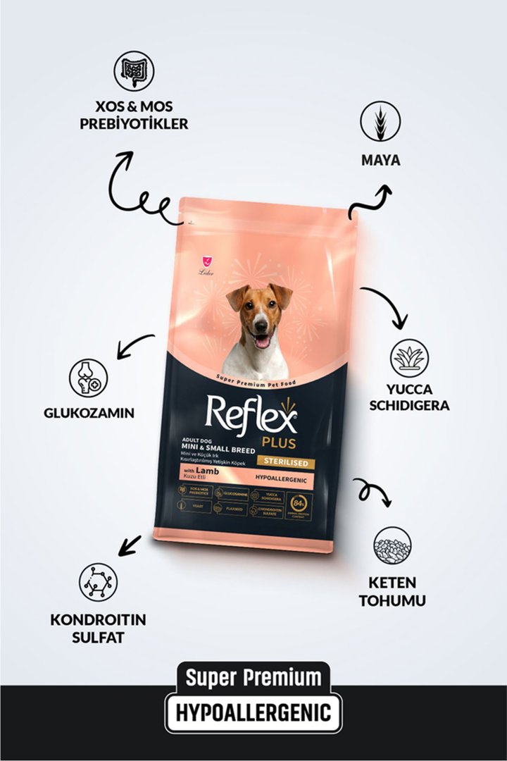 ReflexPlus Kısır Köpek Mama Mini,Küçük Kuzulu 3Kg görsel 2