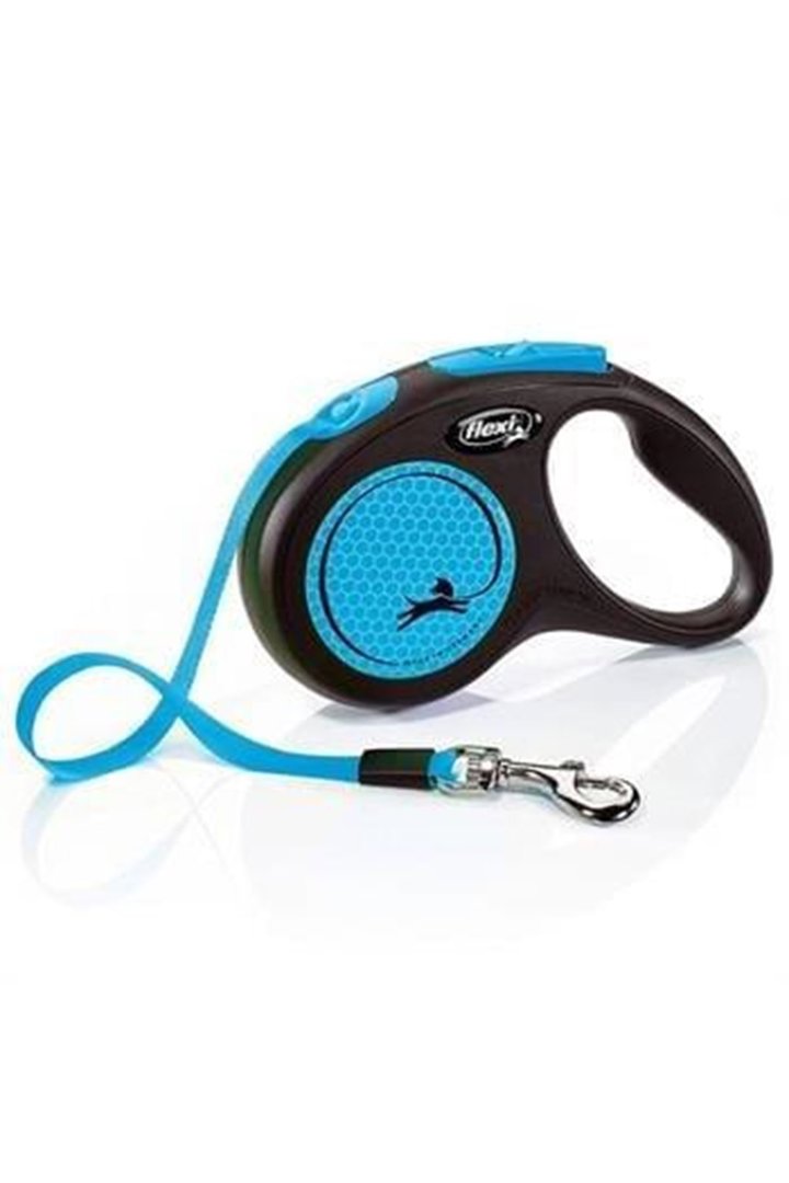 Flexi New Neon S Beden Mavi 5MT Şerit Tasma görsel 2