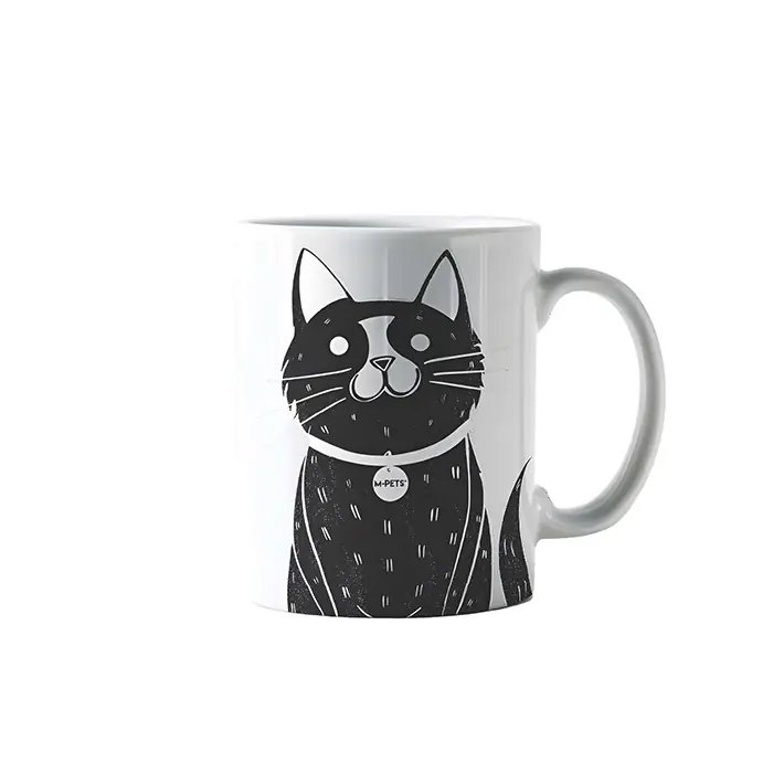 M-Pets Kupa Moonpie Siyah Beyaz 350 Ml görsel 2