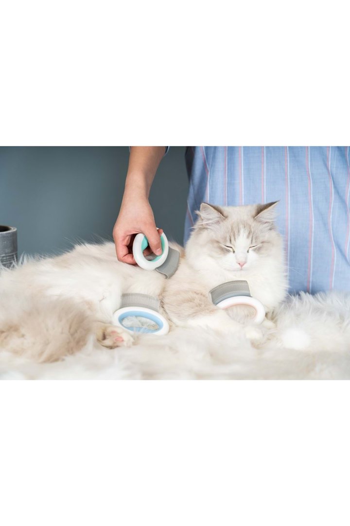 M-Pets Kedi ve Köpek Tarağı Mavi 8*8.5 Cm görsel 4