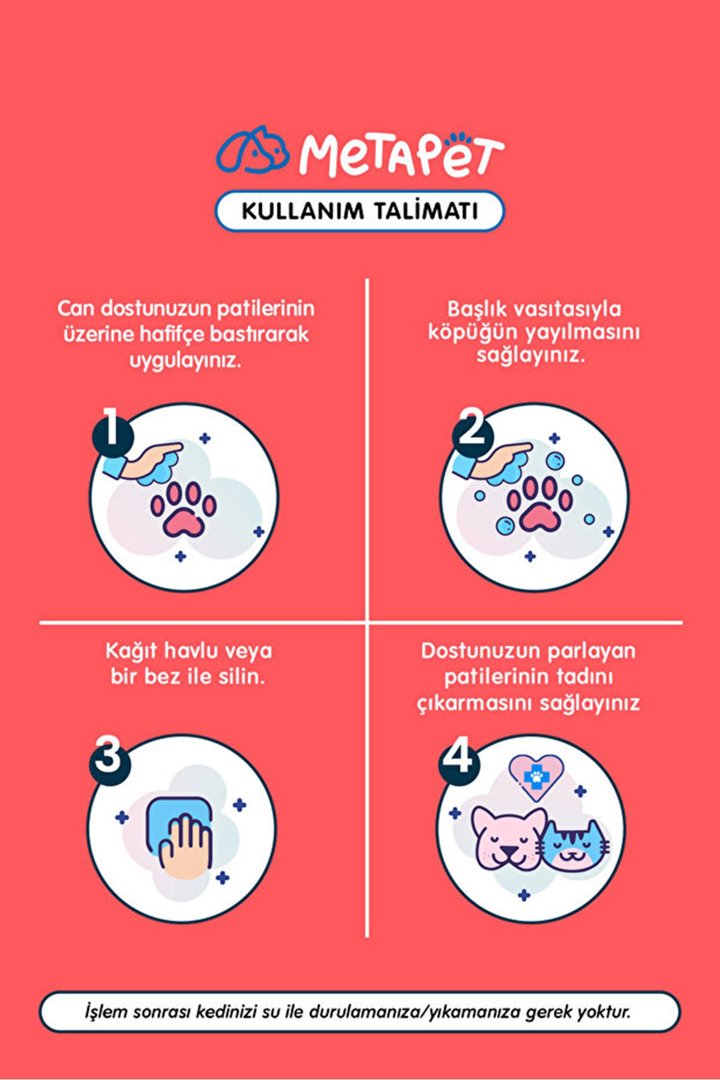 Metapet Pati Temizleme Köpüğü Nano Gümüş 200 Ml görsel 5