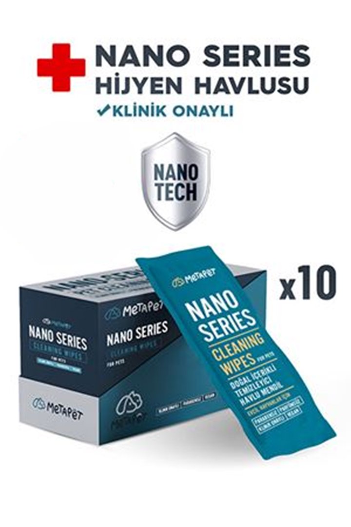 Metapet Nano Gümüş Hijyen Havlu Mendil 10 Adet