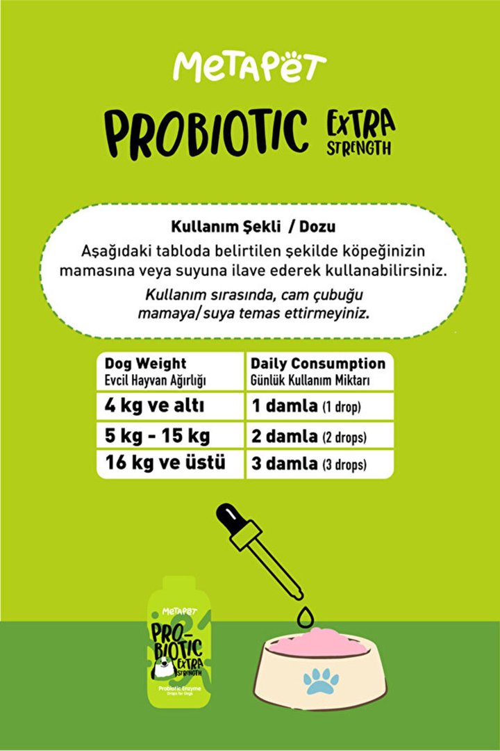 Metapet Köpeklere Özel Probiyotik Damla 50 Ml görsel 3