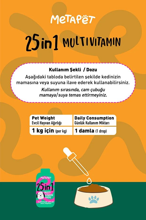 Metapet Köpeklere Özel Multivitamin Damla 50 Ml görsel 3