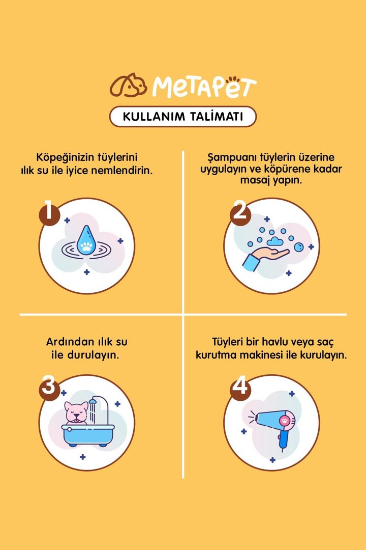 Metapet Köpek Şampuanı pH Dengeli Vanilya 250 Ml görsel 4