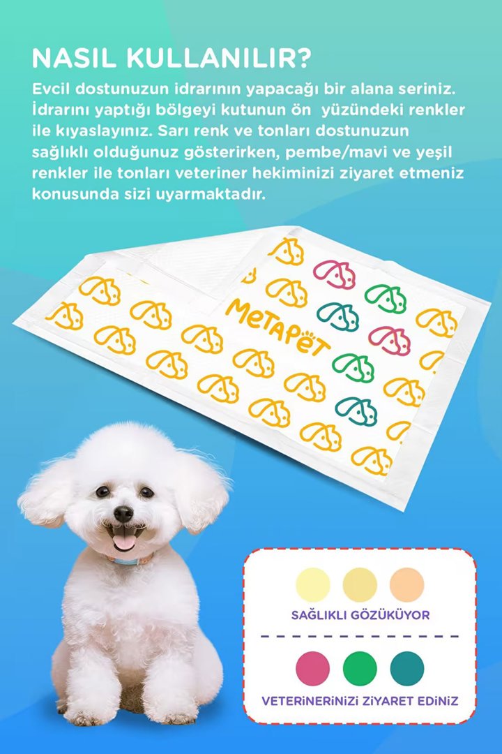 Metapet Köpek Çiş Pedi Renk Değiştiren 2Li 60*90Cm görsel 5