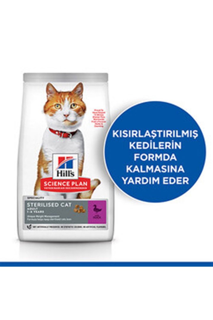 Hill's Kısır Kedi Maması Ördekli 3 Kg görsel 3