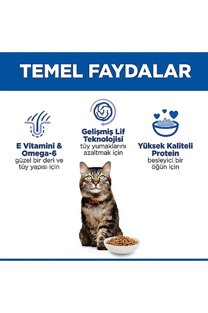 Hill's Kedi Maması Tavuklu Tüy Kontrol 1.5 Kg+Malt görsel 6
