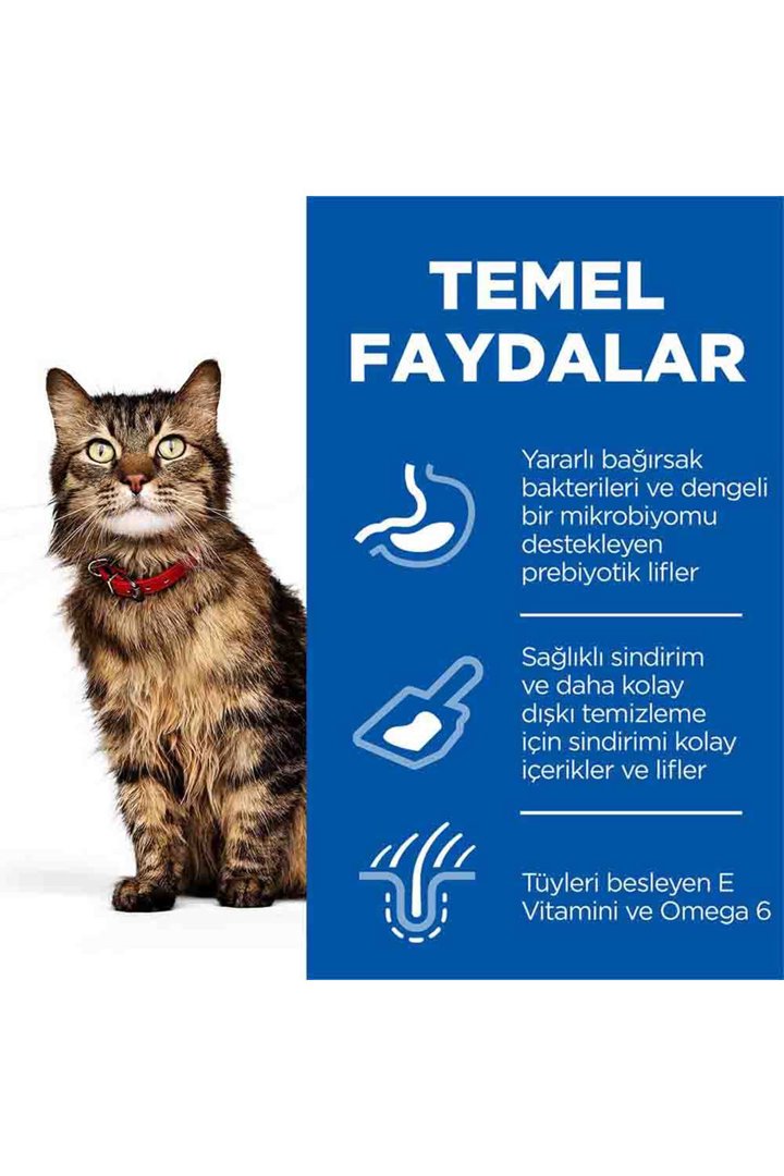 Hill's Kedi Maması Mide,Deri Hassas. Tavuklu 1.5 Kg görsel 3